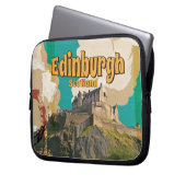 Edinburgh Vintage Travel Poster Laptopschutzhülle (Vorderseite Links)