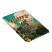 Edinburgh Vintage Travel Poster Magnet (Rechte Seite)