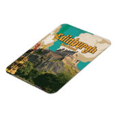 Edinburgh Vintage Travel Poster Magnet (Linke Seite)