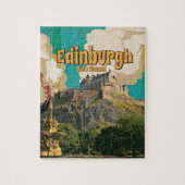 Edinburgh Vintage Travel Poster Puzzle (Vertikal)