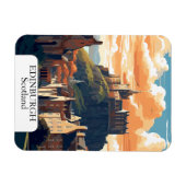 Edinburgh, Vintages schottisches Schloss Magnet (Horizontal)