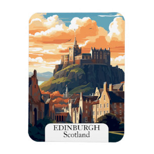 Edinburgh, Vintages schottisches Schloss Magnet