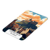 Edinburgh, Vintages schottisches Schloss Magnet (Linke Seite)