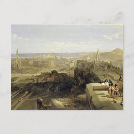Edinburgh vom Schloss 1847 Postkarte (Vorderseite)