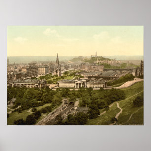 Edinburgh vom Schloss, Schottland Poster