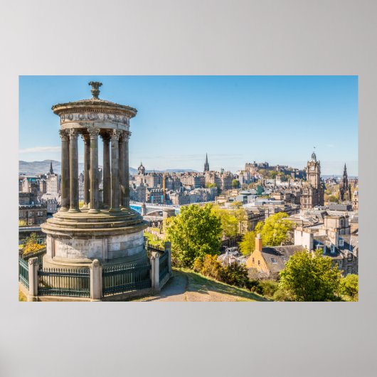 Edinburgh von Calton Hill, Schottland Poster (Vorne)