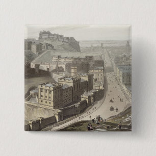 Edinburgh, von Calton Hügel, von 'einer Reise Button