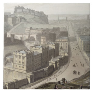 Edinburgh, von Calton Hügel, von 'einer Reise Fliese