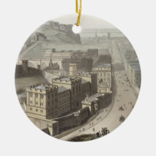 Edinburgh, von Calton Hügel, von 'einer Reise Keramik Ornament