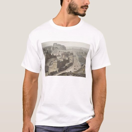 Edinburgh, von Calton Hügel, von 'einer Reise T-Shirt (Vorderseite)