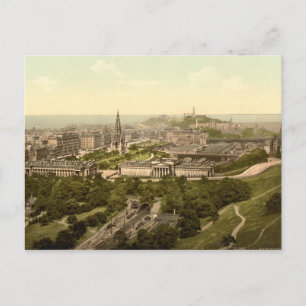 Edinburgh von der Burg, Schottland Postkarte