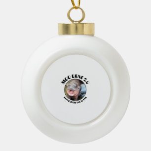 Edinburgh Zwergflusspferd in Schottland- Moo Deng Keramik Kugel-Ornament