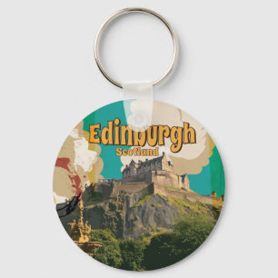 Edingburgh, Scotland Vintage Travel Poster Schlüsselanhänger