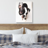 Edison Boston Terrier Welpe. Leinwanddruck (Insitu (Schlafzimmer))
