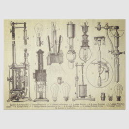 Edison Bulb Decoupage Seidenpapier