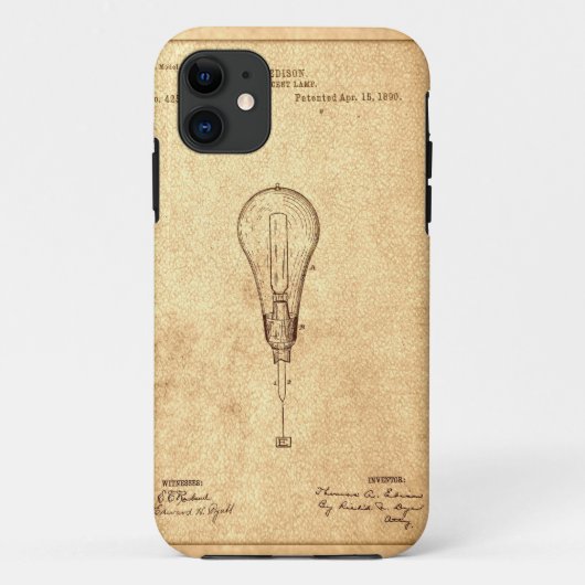 Edison Bulb Patent Case-Mate iPhone Hülle (Rückseite)