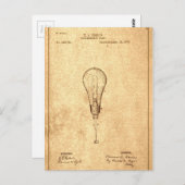 Edison Bulb Patent Postkarte (Vorne/Hinten)