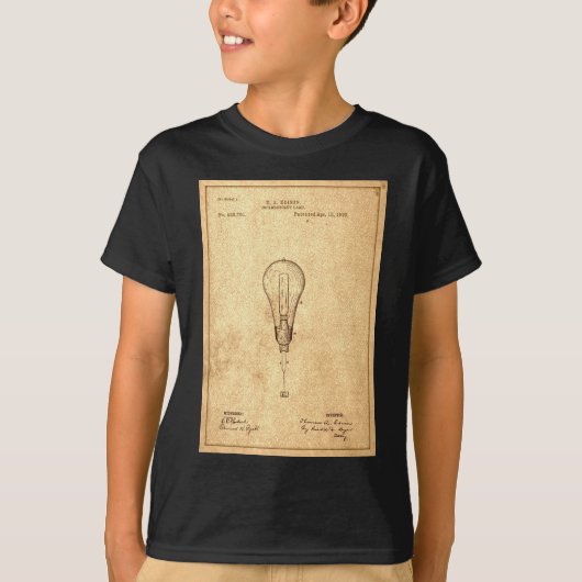 Edison Bulb Patent T-Shirt (Vorderseite)