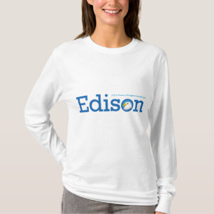 Edison-Damen-lange Hülse (Licht) T-Shirt