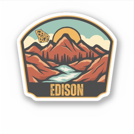 Edison, Georgia Aufkleber (Vorderseite)