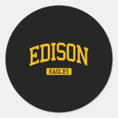 Edison High School Hs Edison Nj Varsity Srts  Runder Aufkleber (Vorderseite)