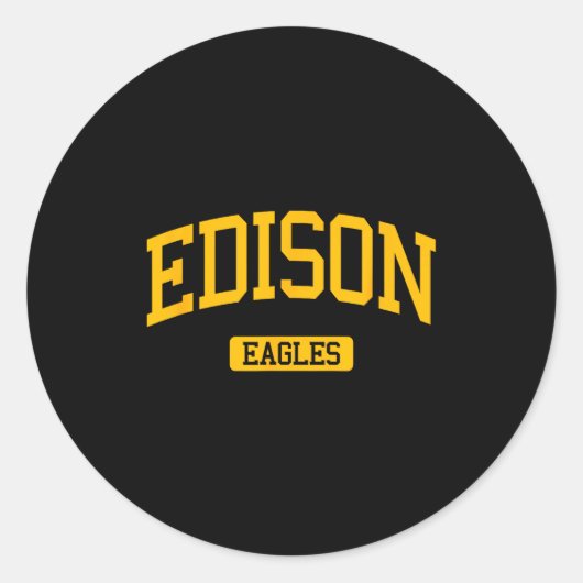 Edison High School Hs Edison Nj Varsity Srts Runder Aufkleber (Vorderseite)