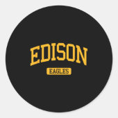 Edison High School Hs Edison Nj Varsity Srts Runder Aufkleber (Vorderseite)