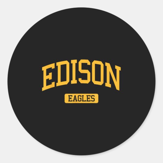 Edison High School Hs Edison Nj Varsity Srts  Runder Aufkleber (Vorderseite)