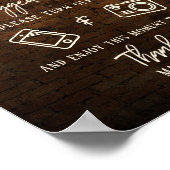 Edison-Lampen aus Industrieblatt Poster (Ecke)