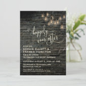 Edison-Lampen aus Industrieblatt sind glücklich fü Einladung (Stehend Vorderseite)