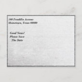 Edison Light Bulb Abschluss Save the Date Ankündigungspostkarte (Rückseite)