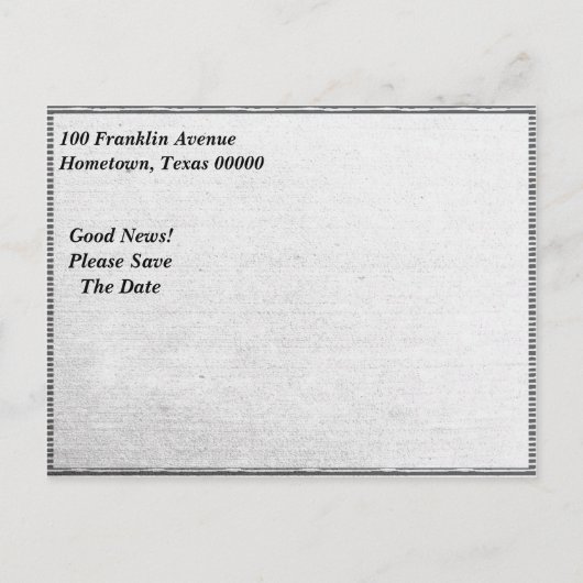 Edison Light Bulb Abschluss Save the Date Ankündigungspostkarte (Rückseite)