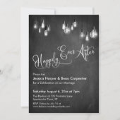 Edison Lights, Chalkboard Einladung (Vorderseite)