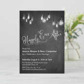 Edison Lights, Chalkboard Einladung (Stehend Vorderseite)