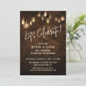 Edison Lights - Feiern Einladung (Stehend Vorderseite)