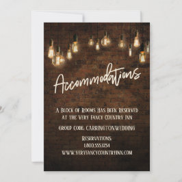 Edison Lights - Unterkunftskarte für Industriebieg Einladung