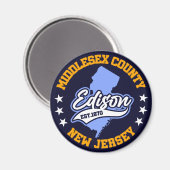 Edison, New Jersey Magnet (Vorderseite/Rückseite)