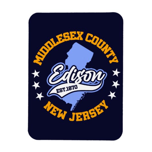 Edison, New Jersey Magnet (Vertikal)