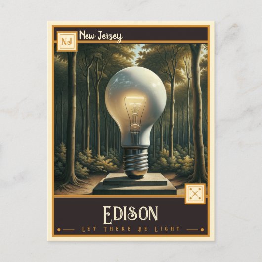 Edison, New Jersey | VINTAG Postkarte (Vorderseite)