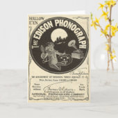 Edison Phonograph Halloween Ad Jack O Lantern Karte (Gelbe Blume)