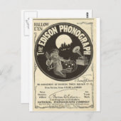 Edison phonograph postkarte (Vorne/Hinten)