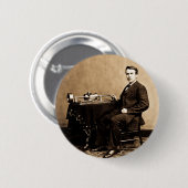 Edison und sein Phonograph 1887 Button (Vorne & Hinten)