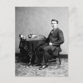 Edison und sein Phonograph 1887 Postkarte (Vorderseite)