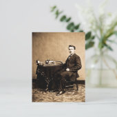 Edison und sein Phonograph 1887 Postkarte (Stehend Vorderseite)