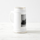 Edison und sein Plattenspieler 1887 Bierglas (Vorderseite Links)