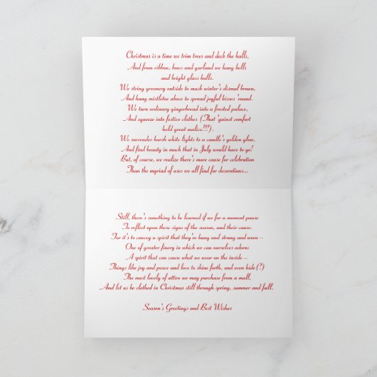 Edison-Weihnachtskarte Feiertagskarte (Innenseite)