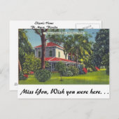 Edison Zuhause, Fort Myers, Florida Postkarte (Vorne/Hinten)