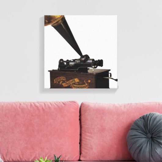 Edison Zuhause Phonograph Leinwanddruck (Insitu (Wohnzimmer))
