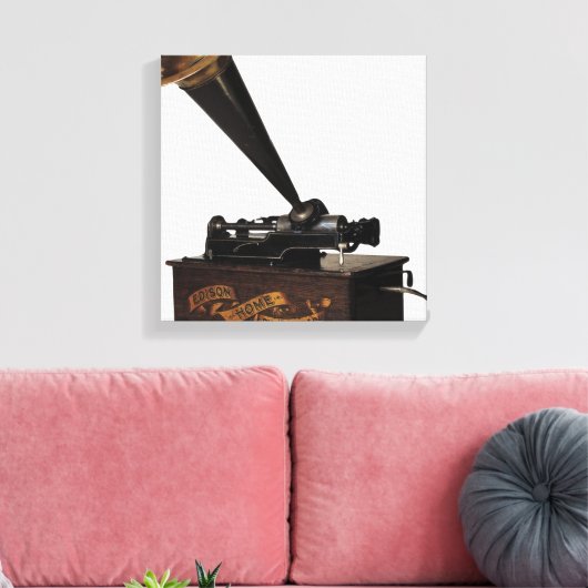 Edison Zuhause Phonograph Leinwanddruck (Insitu (Wohnzimmer))