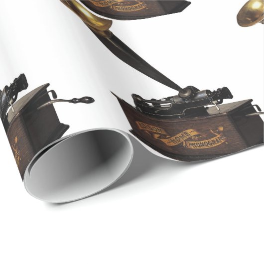 Edison-Zuhause-Plattenspieler Geschenkpapier (Rolleneckpunkt)